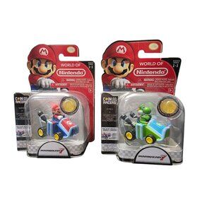 World of Nintendo Mario & Yoshi Coin Racers New Toy Lot